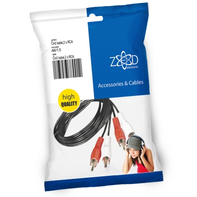 ZED electronic Činč kabl 1.5 met., 2 x RCA - AK/1,5