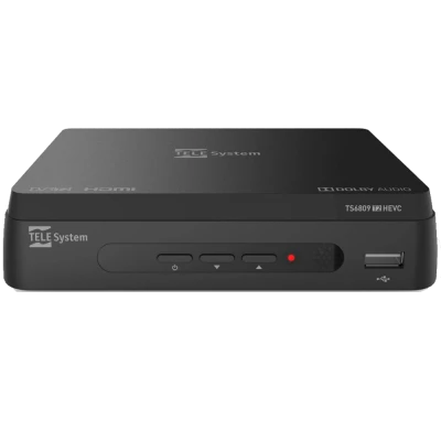 TELE System Prijemnik zemaljski, DVB-T2, H.265 / 10 bit, SCART - TS6809 T2 HEVC