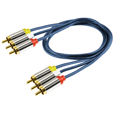 home RCA stereo kabl,3xRCA muški, 3xRCA muški,premium kv., 1.0m - A 4-1M