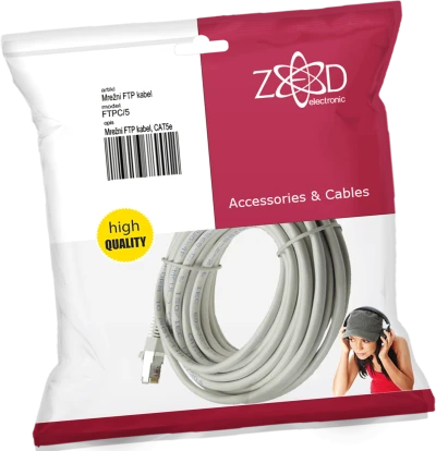 ZED electronic Mrežni FTP kabl, CAT5E, 5 met - FTPC/5