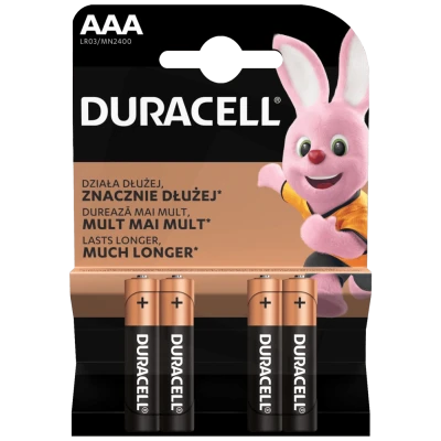 Duracell Baterija alkalna, AAA, 1,5 V, blister 4 kom. - Micro AAA B4