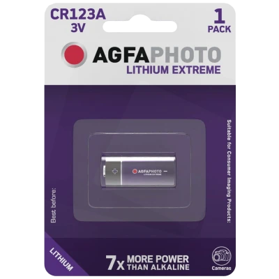 Agfa Baterija litijumska CR123A, 3V, blister 1 komad - CR123A B1