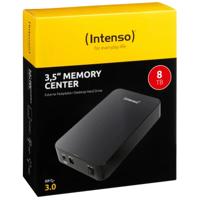 (Intenso) Eksterni HDD 3.5", kapacitet 8TB, USB 3.0, crna boja - HDD3.0-8TB/Memory-center