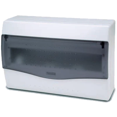 Famatel Kutija za osigurače nadžbuk, 12/14 osigurača, providna, IP40 - 3612-W-M-KN/12-14