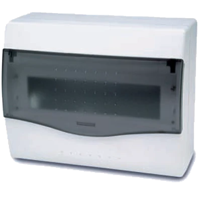 Famatel Kutija za osigurače nadžbuk, 8/10 osigurača, providna, IP40 - 3608-W-M-KN/8-10