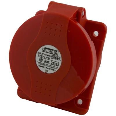 Famatel utičnica zidna 10°, 32A/380÷415, 5 Polna (3P+N+E ), IP44 - 23333