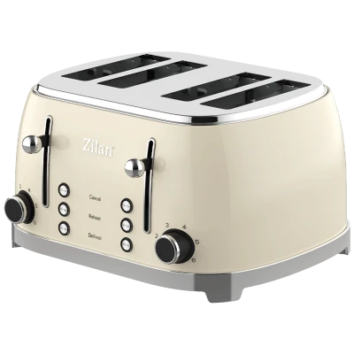 Zilan Toster, 4 otvora za kruh, 6 nivoa grijanja, 1500W, Retro - ZLN1214