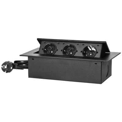 Orno Produžni kabel sa 3 x Schuko utičnice, ugradbena - OR-AE-1372(GS)/B