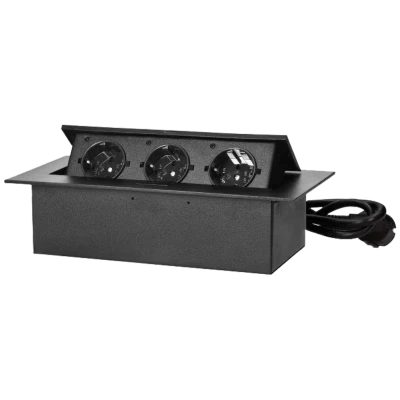 Orno Produžni kabel sa 3 x Schuko utičnice, ugradbena - OR-GM-9037(GS)/B