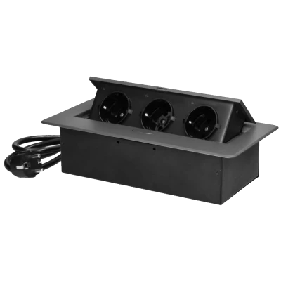 Orno Produžni kabel sa 3 x Schuko utičnice, ugradbena - OR-GM-9033(GS)/GR