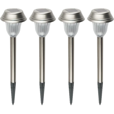 home Solarna vrtna LED lampa, metalna, set 4 komada, 200 mAh - MX 807/4