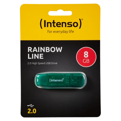 (Intenso) USB Flash drive 8GB Hi-Speed USB 2.0, Rainbow Line, ZELENI - USB2.0-8GB/Rainbow
