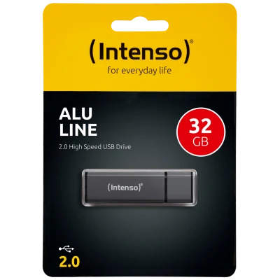 (Intenso) USB Flash drive 32GB Hi-Speed USB 2.0, ALU Line - USB2.0-32GB/Alu-a