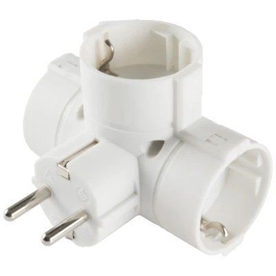 home Strujni razdjeljnik, 3 x schuko utičnice, T oblik - TPF-36