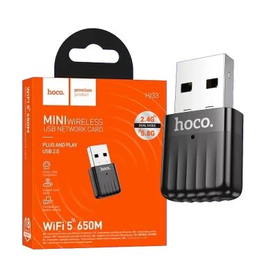 hoco. Wi-Fi mrežna kartica, 650 Mbps Dual Band, USB - HI33 USB