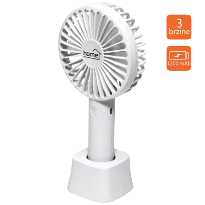 home Ventilator ručni / stolni, promjer 9 cm, Li-Ion 800mA - HF 9/WH