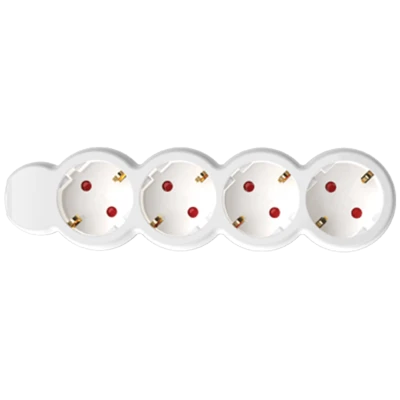 home Produžni kabl, 4 utičnica, 1.5mm², 3 met, bijeli - NV 4-3/WH/1.5