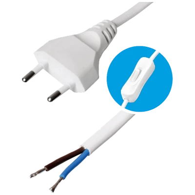 USE Kabl napojni sa prekidačem, 2 x 0.75mm², 2 met. - N 2K-2/WH