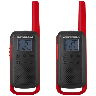 Motorola Walkie Talkie, domet 8 km, 16 kanala, crvena - TLKR T62 RD