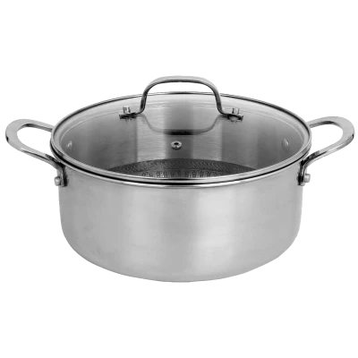 Zilan Kaserola sa staklenim poklopcem, 24 cm, troslojno posuđe - ZLN9648