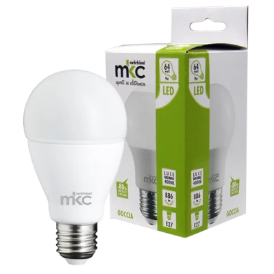 MKC Sijalica,LED 9W, E27, 220V AC,prirodno bijela svjetlost - LED GOCCIA A60 E27/9W-N BOX