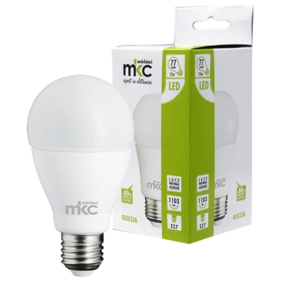 MKC Sijalica,LED 12W, E27, 220V AC,prirodno bijela svjetlost - LED GOCCIA A60 E27/12W-N Box
