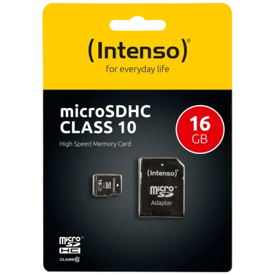 (Intenso) Micro SD Kartica 16GB Class 10 (SDHC & SDXC) sa adapterom - SDHCmicro+ad-16GB/Class10