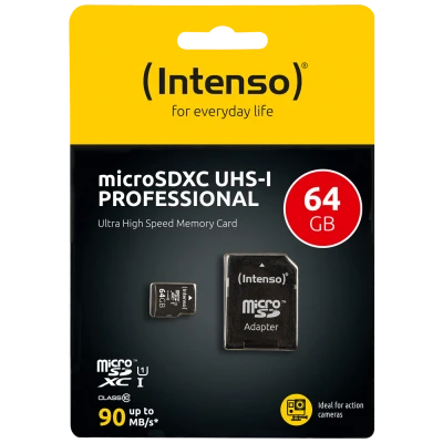 (Intenso) Micro SDHC/SDXC kartica 64GB Class 10, UHS-I +adapter, Pro - MicroSD 64GB Class10 UHS-I Pro