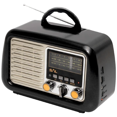 SAL Retro radio + BT bežični zvučnik, 4in1, FM, MP3, AUX - RRT 2B