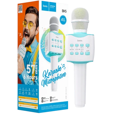 hoco. Mikrofon, bežični, BK5, Karaoke, 1200mAh - BK5 Cantando, Blue