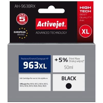 Activejet Tinta za printer, HP 963XL,  3JA30AE, 50 ml., Black - AH-963BRX