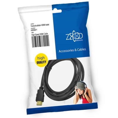 ZED electronic HDMI kabl, 1.0 met, ver. 1.4 - HDMI/1