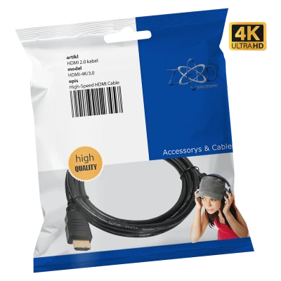ZED electronic HDMI 2.0 kabl, 4K, dužina 3,0 met. - HDMI-4K/3,0