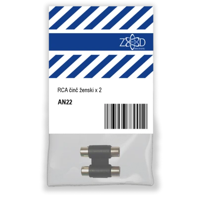 ZED electronic RCA činč ženski x 2, za produžetak audio kabla - AN22
