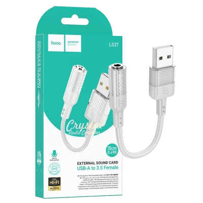 hoco. Adapter za slušalice, USB type A na 3.5 mm - LS37 Spirit