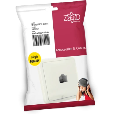 ZED electronic Mrežna / ISDN utičnica, 1 x RJ45 - M-UT/1