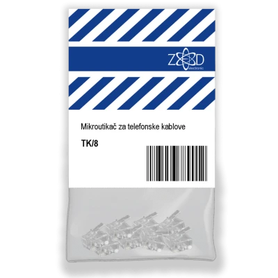 ZED electronic Telefonski  konektor, blister pakiranje  ​8 komada - TK/8