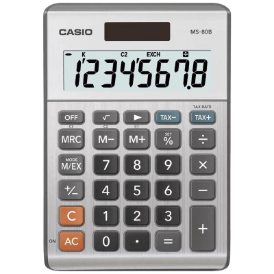 Casio Kalkulator, stolni, solarno / baterijsko napajanje - MS-80B