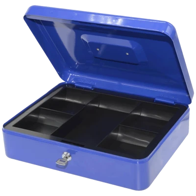 home Metalna kasica, 5 pregrada, 2 ključa, plava - PNZK