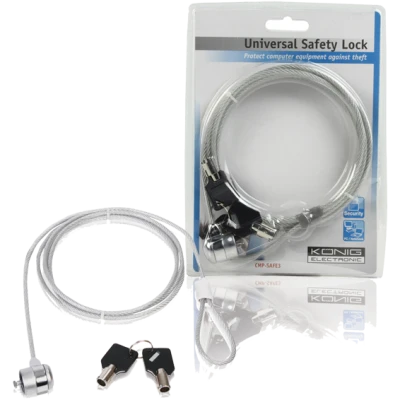 Konig Zaštitni kabl / sajla za laptop sa ključem, 3 metra - CMP-SAFE3/3