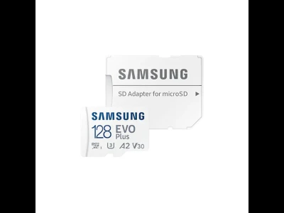 Samsung MicroSD 128GB EVO Plussa adapterom;Up to 160MBs