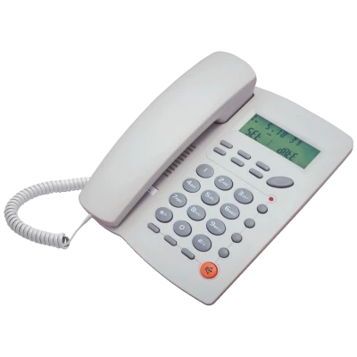 MeanIT Telefon stolni, LCD zaslon, ID broja, handsfree, bijeli - ST-300 White