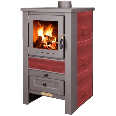 pro-termo Peć na čvrsto gorivo, 7.5kW - NOVA G Pro, Crvena