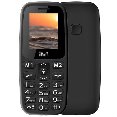 MeanIT Mobilni telefon, 1.77" zaslon, Dual SIM, BT, SOS tipka - VETERAN I MOBILNI TELEFON-CRNI