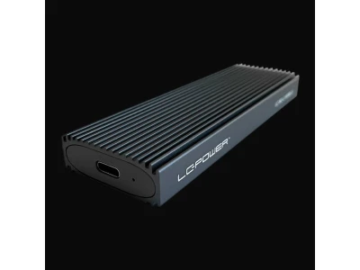 LC-Power SSD M.2 Enclosure Black, USB-C (USB 3.2 Gen2x1)