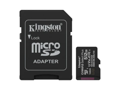 Kingston microSD 512GB Class10Canvas Select Plus150MBs Read,Class 10 UHS-I