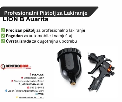 Profesionalni Pištolj za Lakiranje LION B 1,3/1.7mm Auarita