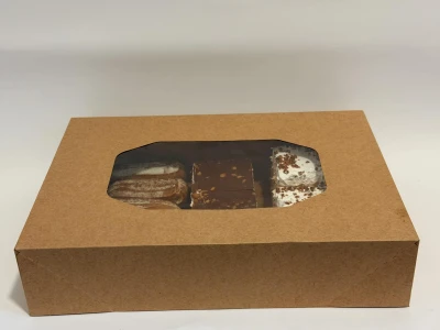 Kutije za kolace-EP-Kraft box sa proz./pokl."S"-360x250x80  50 kom / paket