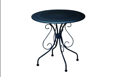 Bastenski sto okrugli - MOKA crni