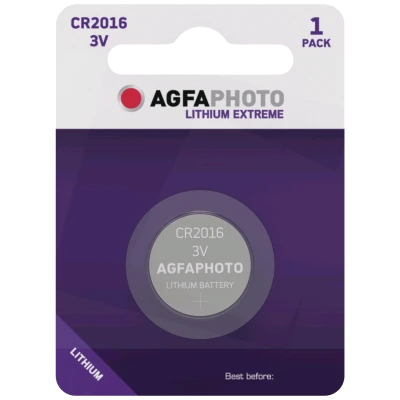 Agfa Baterija litijska, CR2016, 3V, dugmasta, blister 1 kom. - CR2016 B1